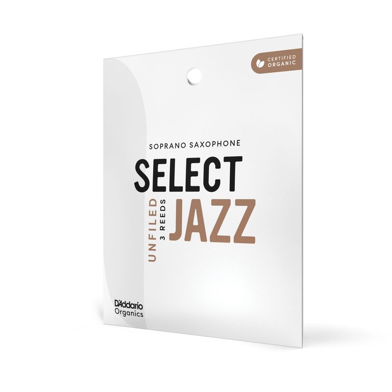 D'Addario ORRS03SSX2M Org Select Jazz Un-Filed Sopran-sax 3-p. 2M