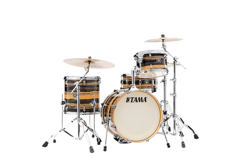 Tama CK48S-NET Superstar Classic MA 4-del Shell-kit, Natural Ebony Tiger Wrap