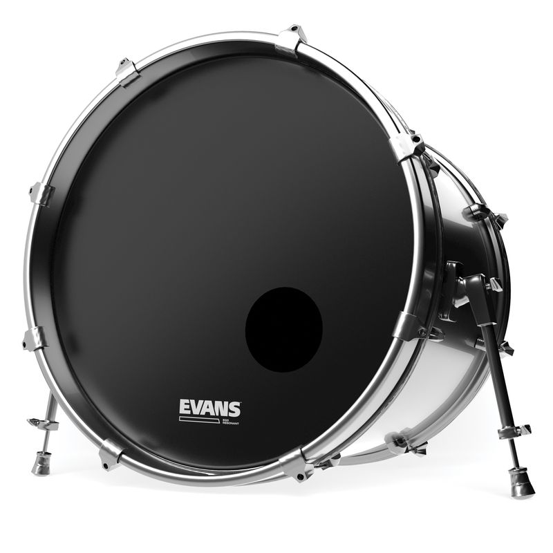 Evans BD24RONX 24'' Bastrumskinn ONYX Resonant BK