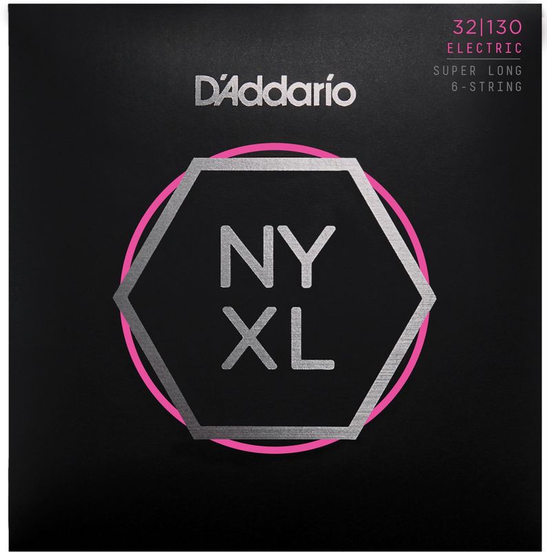 D'Addario NYXL32130SL Strängset Elbas NYXL Nickel Wound 032-130 6-str.Super Long