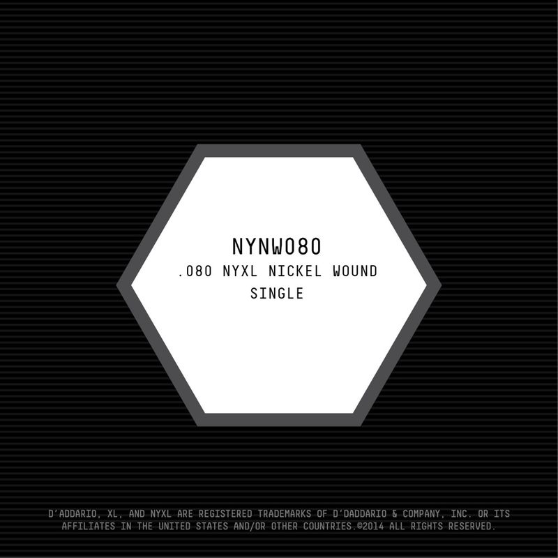 D'Addario NYNW080 Gitarsträng NYXL Nickel Wound 080