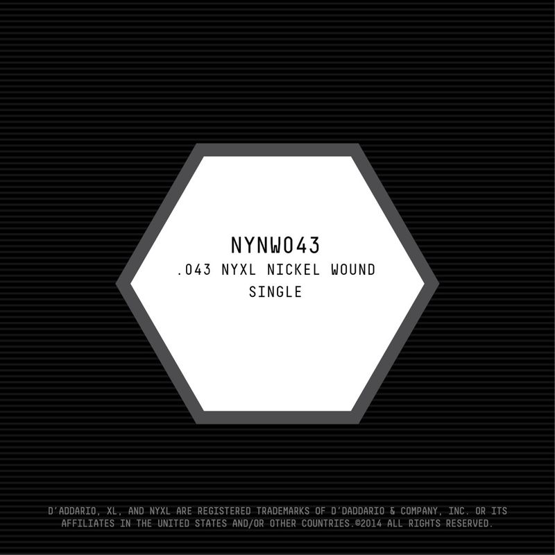 D'Addario NYNW043 Gitarsträng NYXL Nickel Wound 043