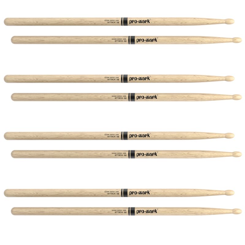 Promark PW5BW-4P Classic Attack, 5B, Oak, 4-pack, Oval tip