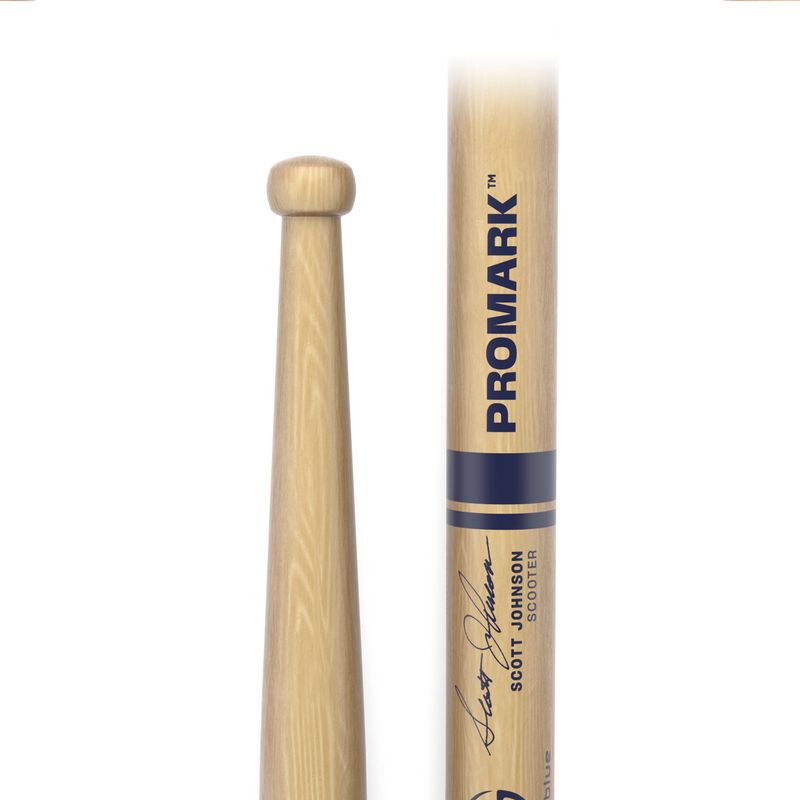 Promark TXDC27W Scott Johnson Scooter Signature, Hickory, Custom tip