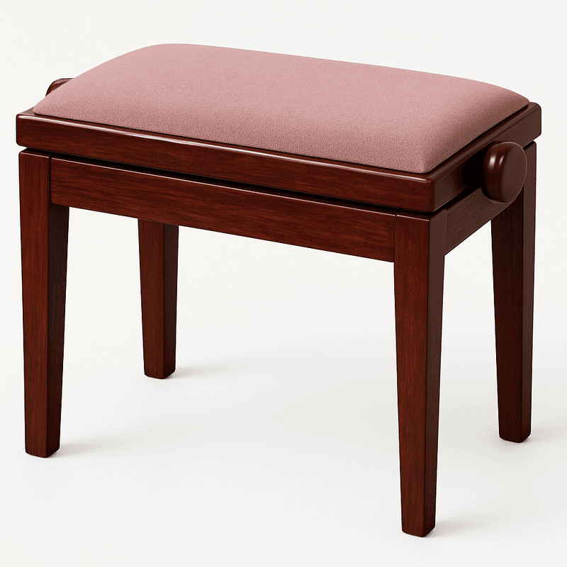 Hidrau BG1 Regulerbar Pianokrakk Mahogni 1 Blank med Rosa sete i Velur