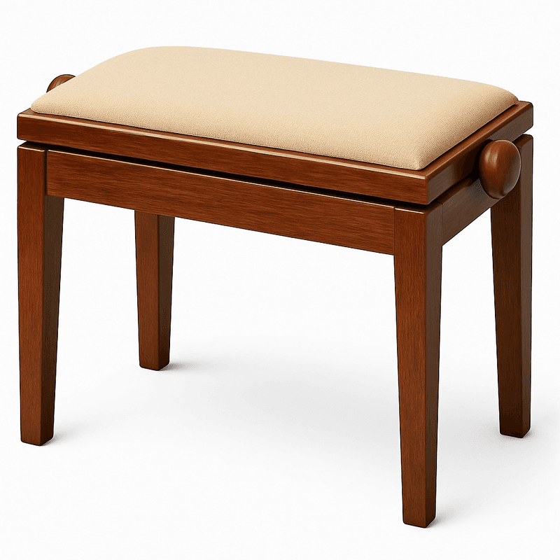 Hidrau BG1 Regulerbar Pianokrakk Valnøtt 3 Blank med Beige sete i Velur