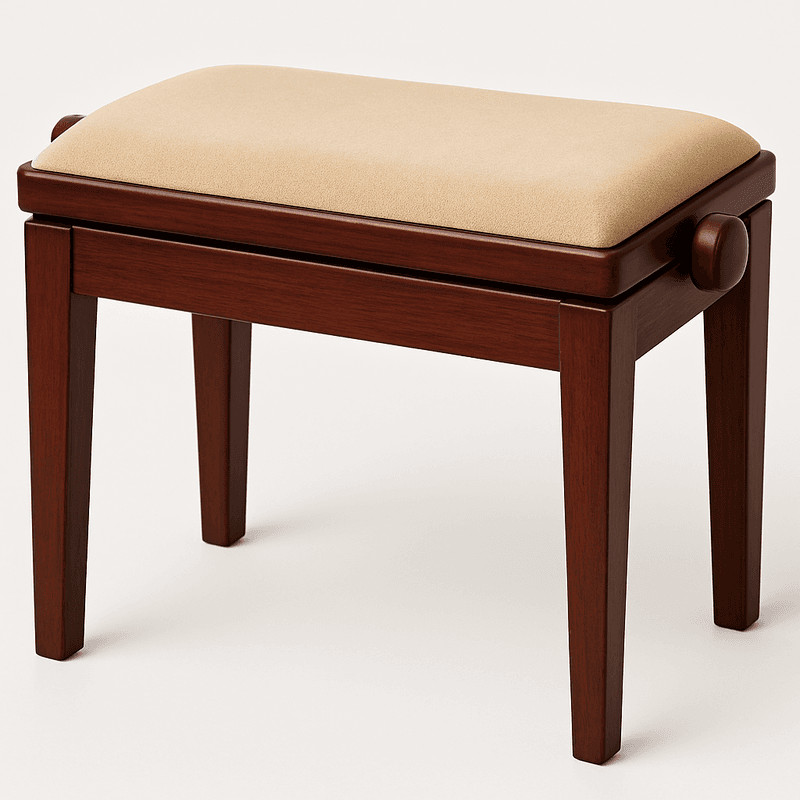 Hidrau BG1 Regulerbar Pianokrakk Mahogni 1 Matt med Beige sete i Velur