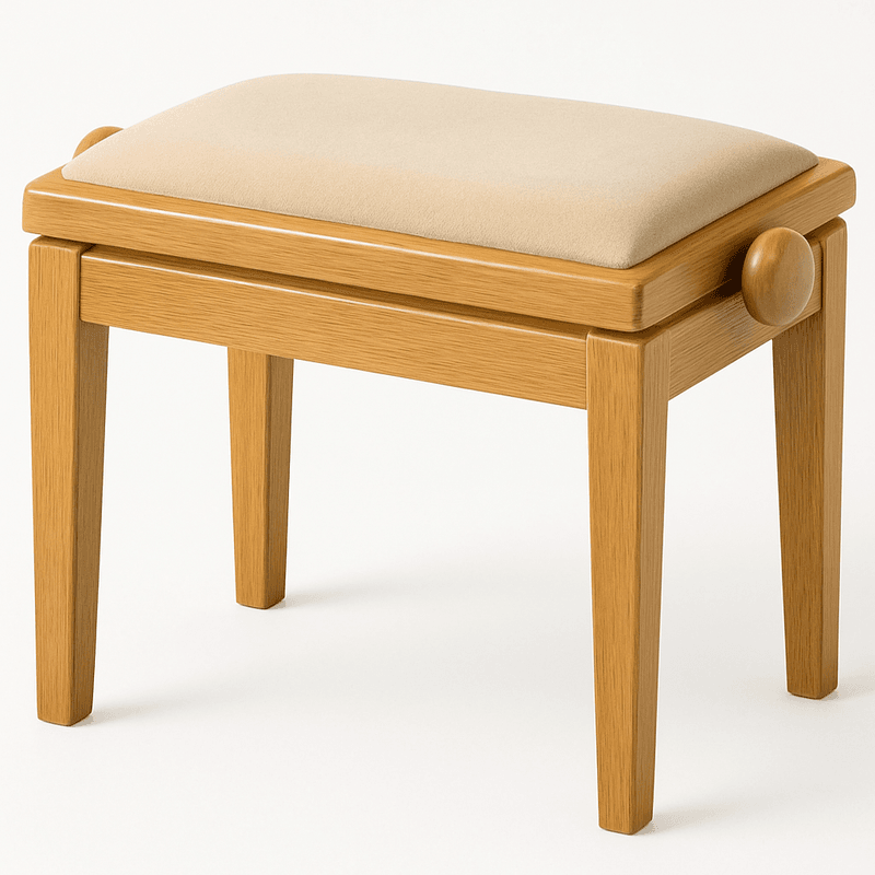 Hidrau BG1 Regulerbar Pianokrakk Eik Blank med Beige sete i Velur