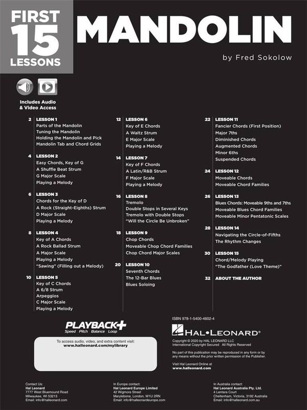 First 15 Lessons - Mandolin