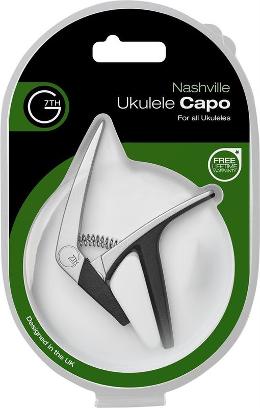 G7th Nashville Capo  Ukulele Silver
