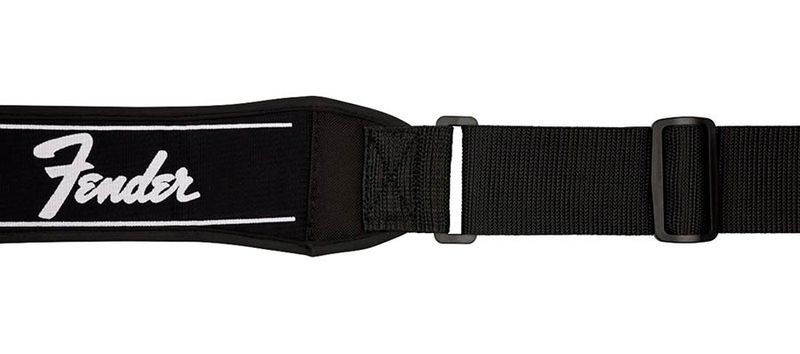 Fender Swell neoprene logo guitar strap, running logo, 2.5