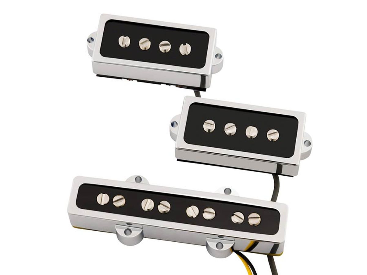 Fender cobalt chrome P/J Bass pickup set