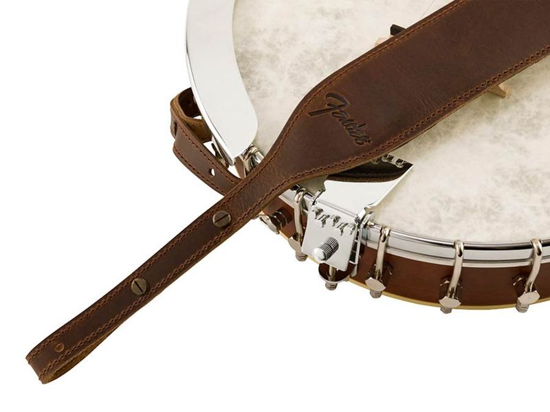 Fender  Paramount banjo leather strap, brown