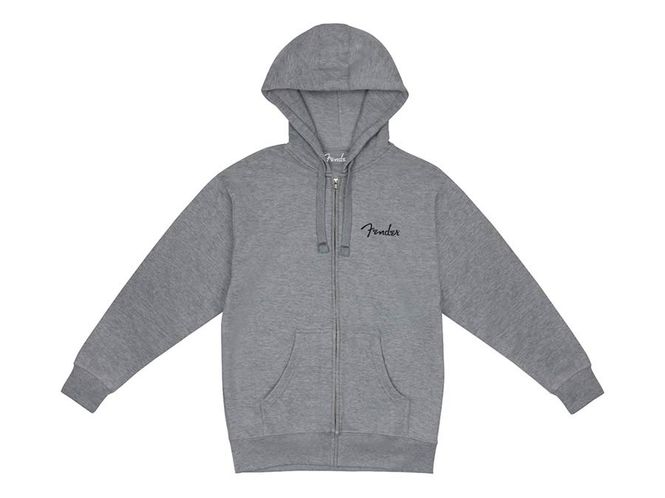 Hovedbilde Fender Clothing small spaghetti logo zip front hoodie, athletic gray, L