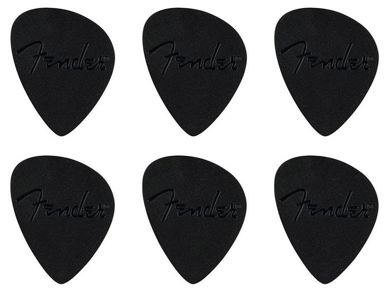Fender offset picks, 6 pieces, black