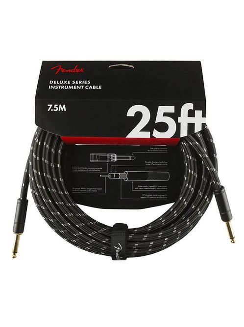 Hovedbilde Fender Deluxe Series Inst.cable, 25ft, black ...