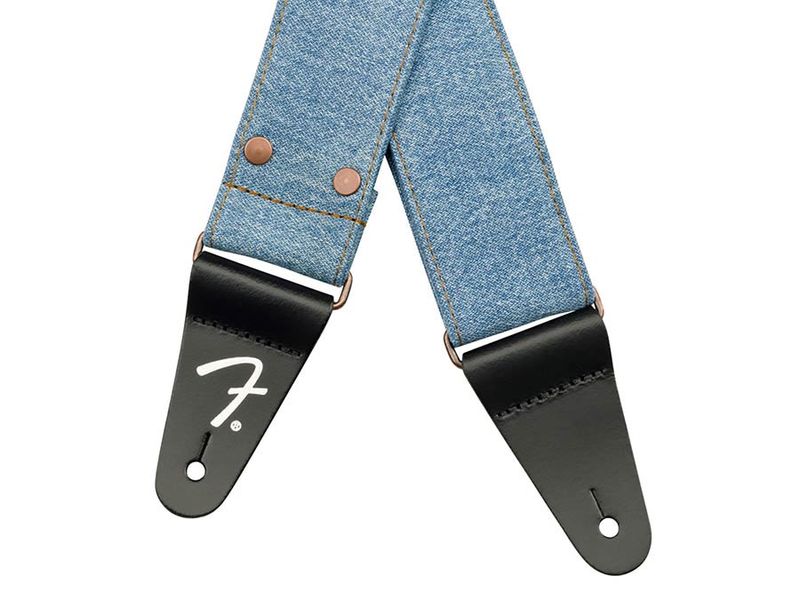 Fender  Wrangler riveted denim strap, light indigo