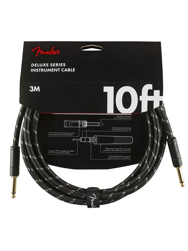 Fender Deluxe Series Inst.cable, 10ft, black tweed