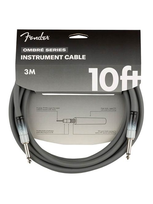 Hovedbilde Fender  10' Ombré cable, silver smoke