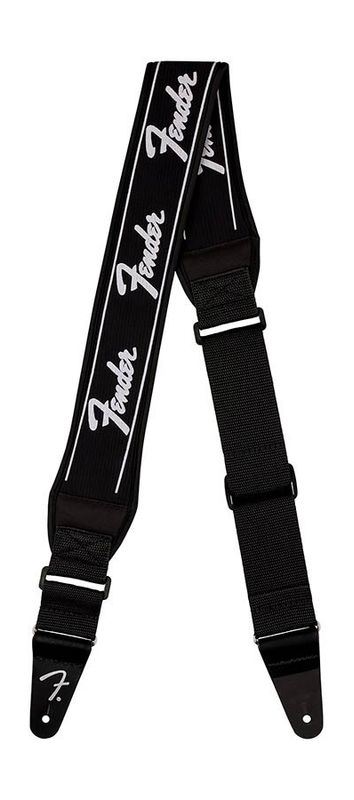 Fender Swell neoprene logo guitar strap, running logo, 2.5