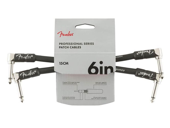 Hovedbilde Fender Professional Series patch cable (2 pcs), 6", 2x angled, blac