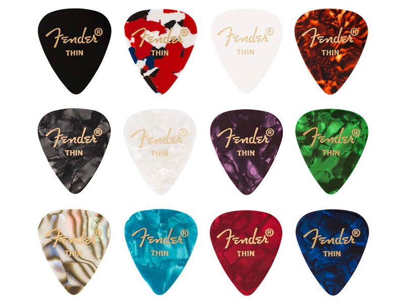 Fender Celluloid Medley Picks 12 pieces, 351 , thin