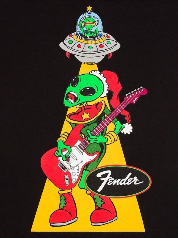 Fender t-shirt Ugly Christmas Alien, black, XXL
