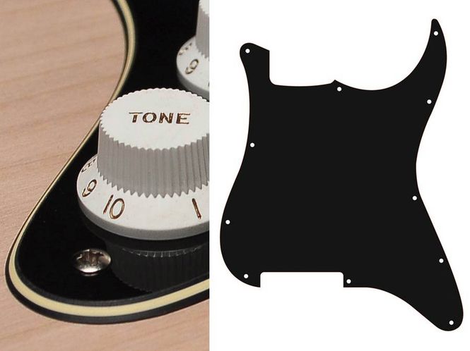 Hovedbilde Boston ST-300 Pickguard Strat - Black & Cream