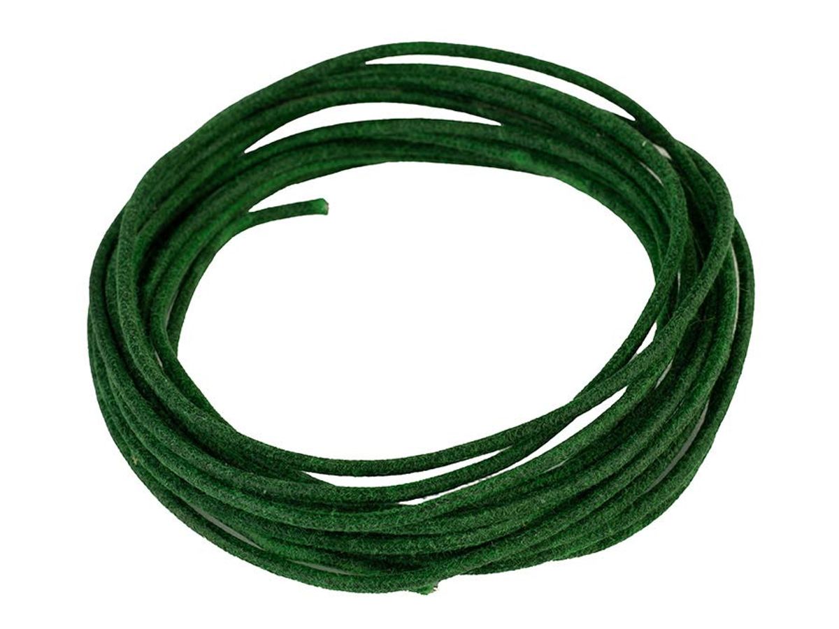 Boston USA made (Gavitt) waxed cotton braided push back wire, green, 10 feet