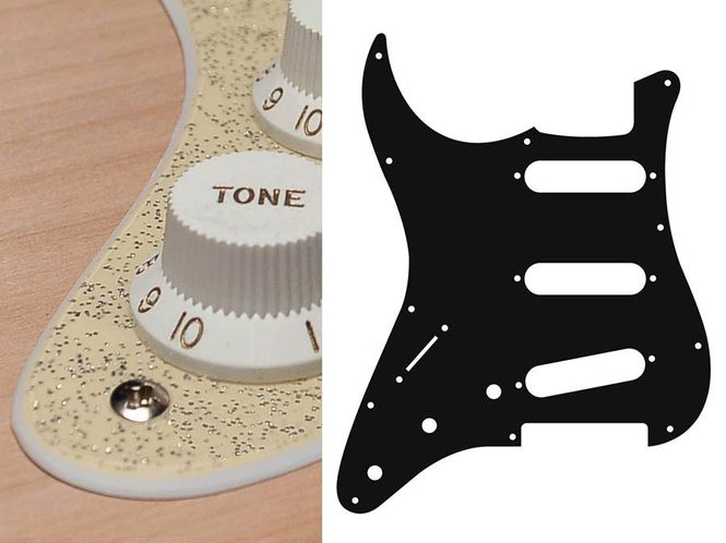 Hovedbilde Boston SL-213 Pickguard Strat - Sparkling Gold (Lefthand)