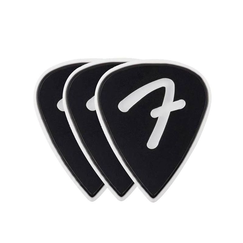 Fender  celluloid picks, F grip, 351 , black, 3-pack