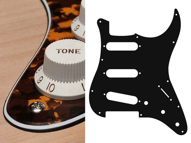 Hovedbilde Boston ST-313 Pickguard Strat - Tiger Yellow