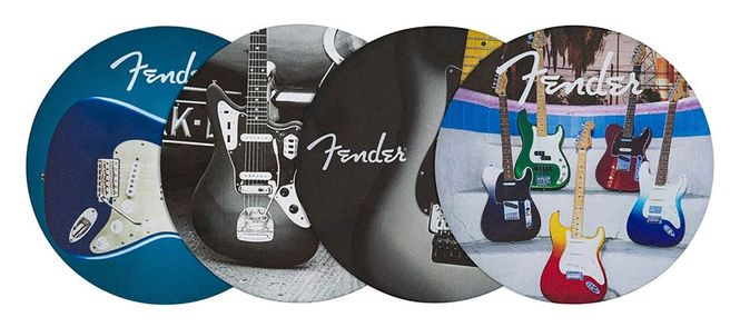 Hovedbilde Fender  guitar coasters, multi-colour leather, 4 ...