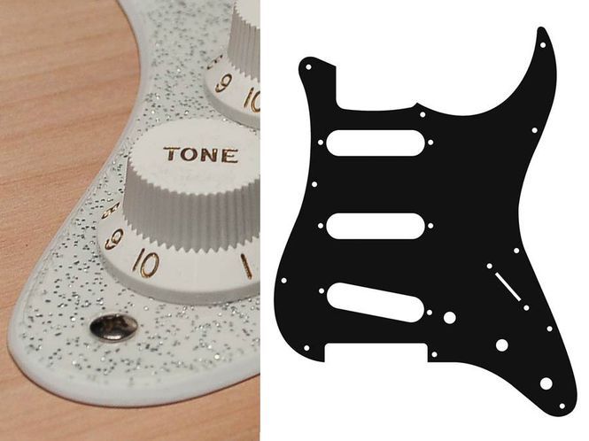 Hovedbilde Boston ST-213 Pickguard Strat - Sparkling Silver