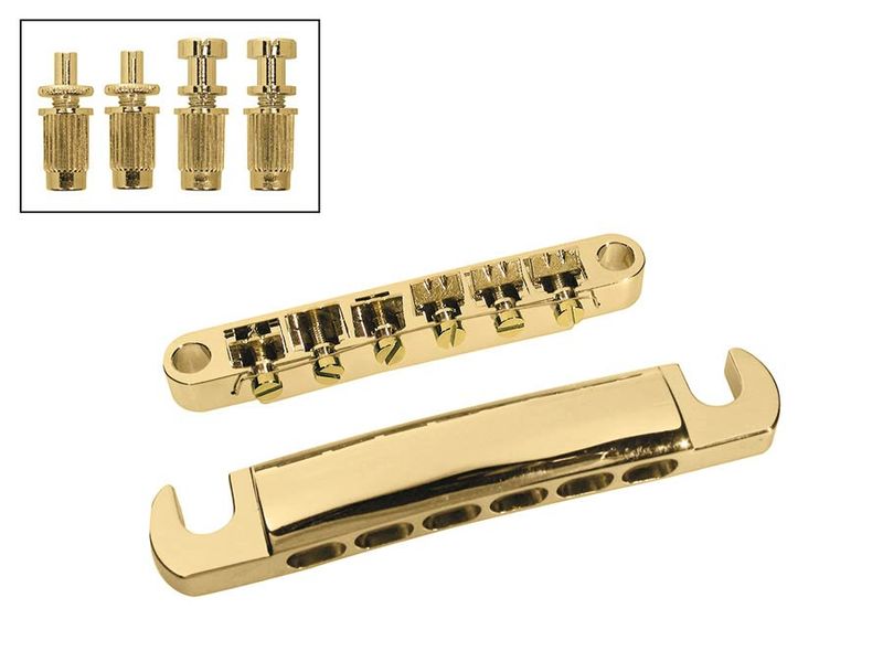 Boston BT-168-G Bridge & Tailpiece Set 12-str - Gold