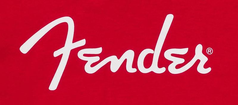 Fender  T-Shirts spaghetti logo, dakota red, S