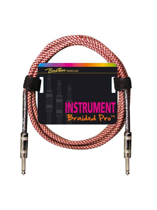Boston Braided Pro Instrument Cable 3 m - Vintage Salmon