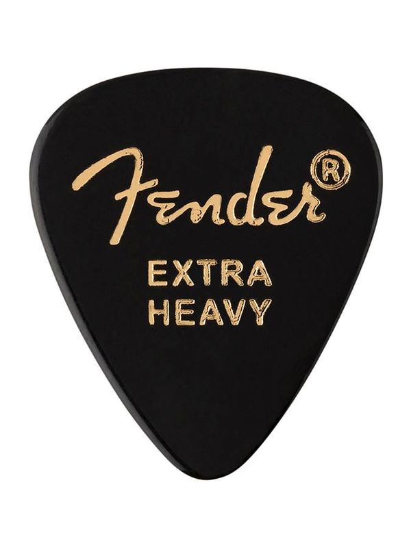 Fender  351  premium picks, extra heavy, black, 12-pack