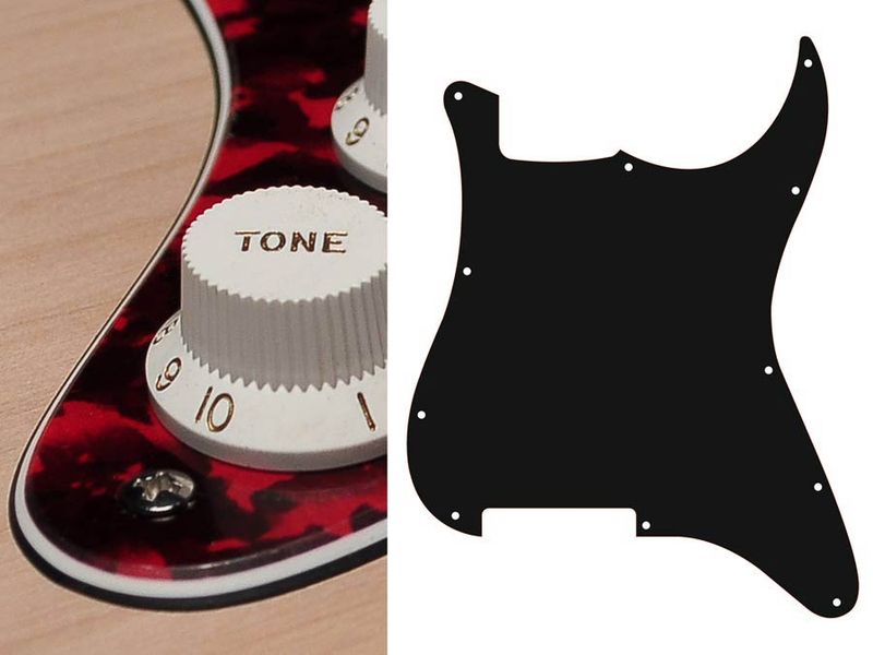 Boston ST-300 Pickguard Strat - Tiger Red