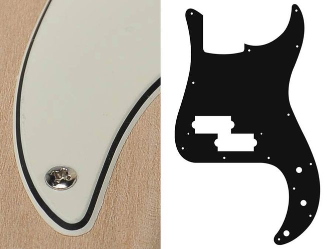 Hovedbilde Boston PB-315 Pickguard P-Bass - Vintage White