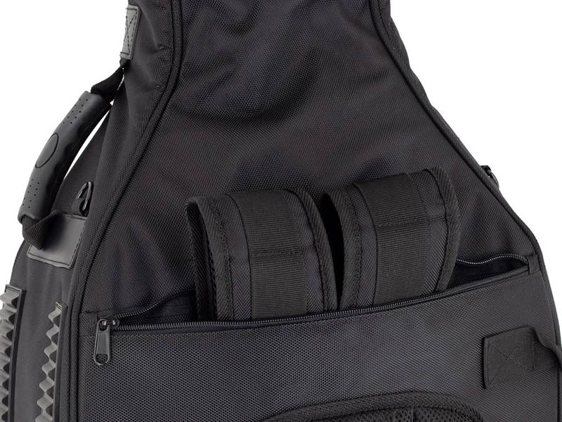 Boston deluxe cello bag 4/4, black 1680D nylon, 25mm polyethylene foam padding with luxe velour interior