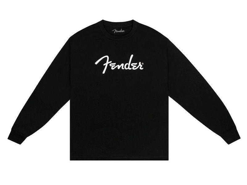 Fender  Spaghetti logo long sleeve T-shirt, black, S