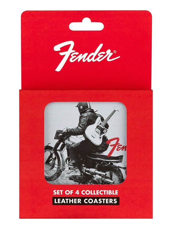 Fender  vintage '60s ads coasters, black & white print on le
