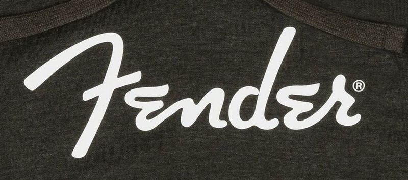 Fender  spaghetti logo hoodie, grey heather, XL