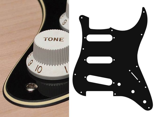 Hovedbilde Boston ST-313 Pickguard Strat - Black & Cream