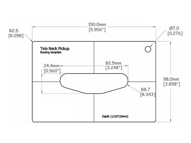 Boston ART-TE/N pickup routing template TE neck