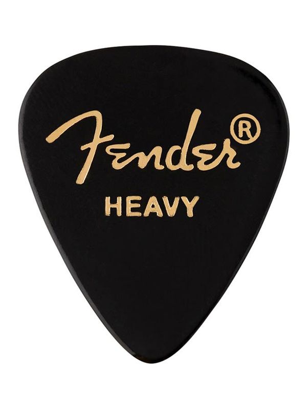 Fender  351  premium picks, heavy, black, 12-pack