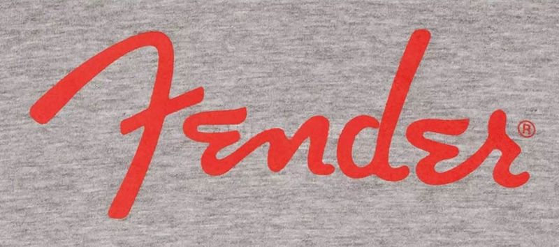 Fender  T-Shirts spaghetti logo l/s, heather gray, S