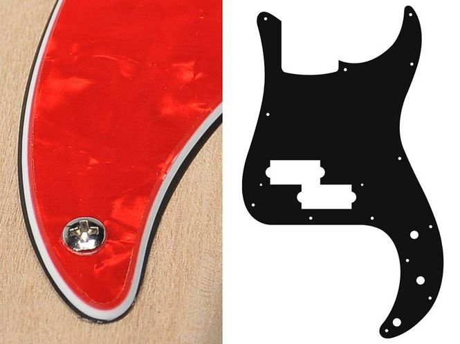 Hovedbilde Boston PB-315 Pickguard P-Bass - Pearl Red