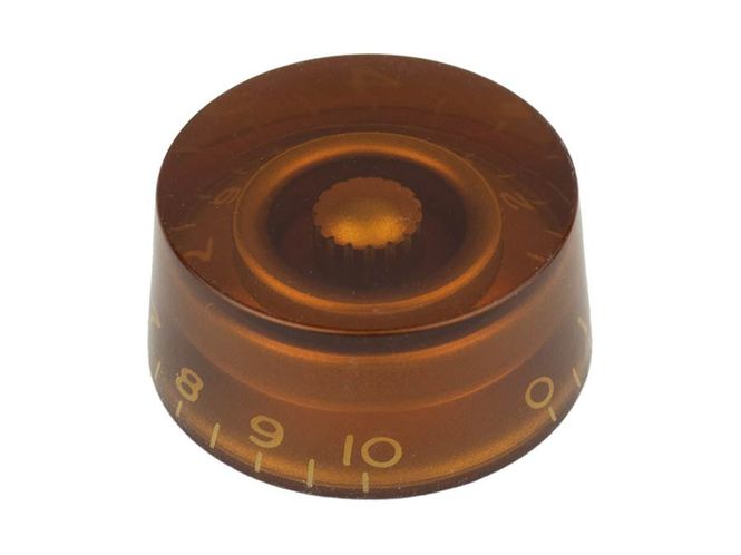 Hovedbilde Boston KA-110-IM speed knob, transparent amber, fits 24 fine (CTS) and 18 coarse knurl (Alpha), m.i. Japan